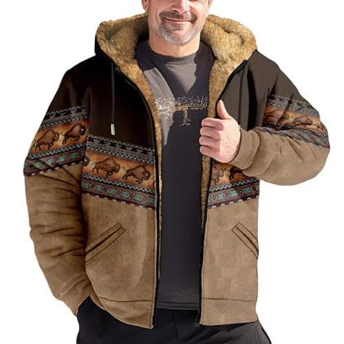 Veste hiver homme premium en duvet avec doublure sherpa chaude