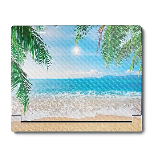 Image of MightySkins Carbon Fiber Skin Compatible With Alienware X16 R1 (2023) Full Wrap Kit - Pristine Beach | Protective Durable Textured Carbon Fiber Finish | Easy To Apply & Change Styles | Made in the USA