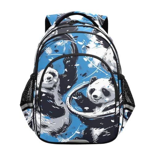 Cartable scolaire pandas blancs noirs sac à dos enfant 3-12 ans