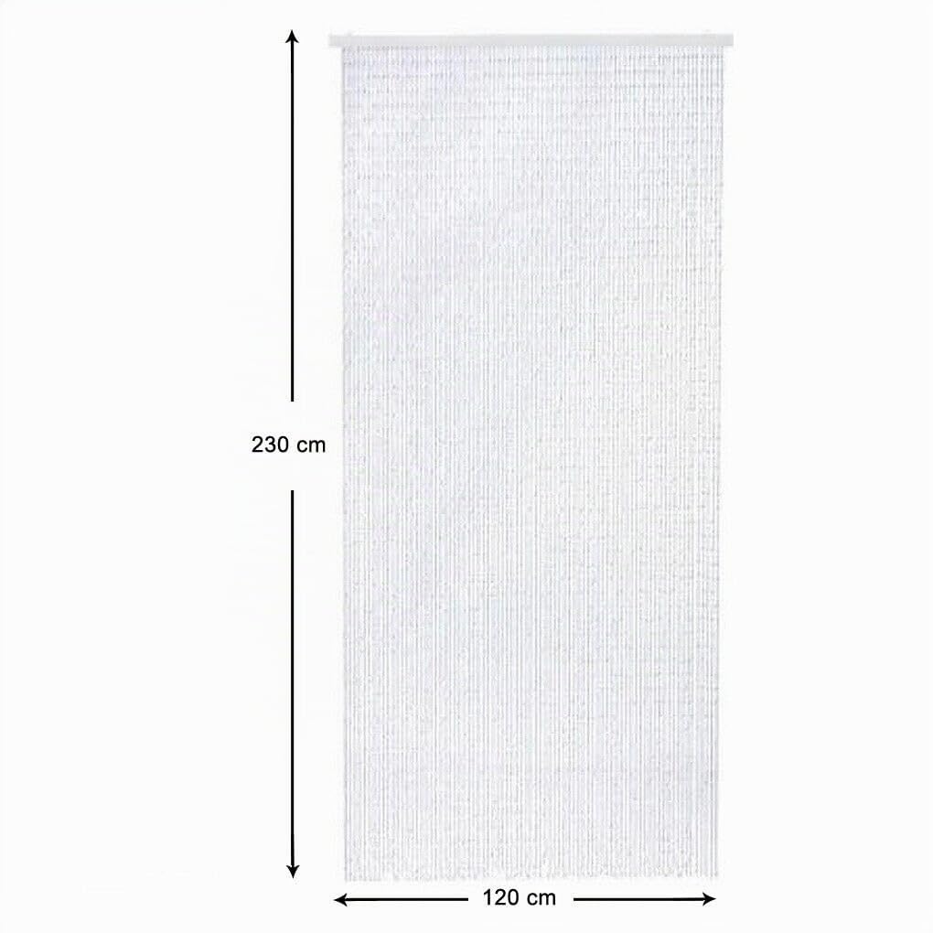 emmevi Rideau anti-mouches fil tressé caoutchouc PVC Mosquiera fenêtre porte entrée 120 x 230 cm transparent
