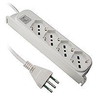 Ekon multipresa a ciabatta con 4 porte, per spine italiane