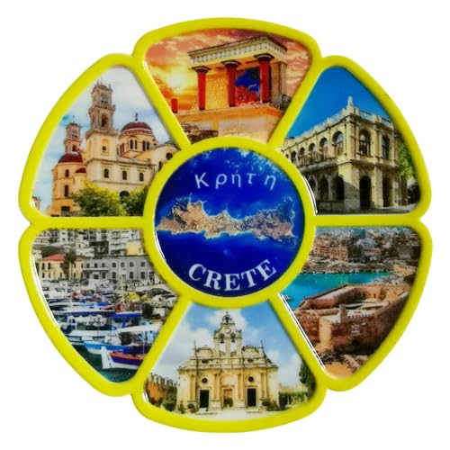 Creta Grecia Tourist Souvenirs - Imanes decorativos para nevera en 3D