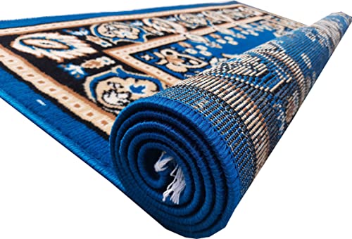 Image of Home Decore Acrylic Carpet for Your Living Room & Drawing Room Aywhere in Your Home (180X240 Blue Colour)- 6x8 Feet