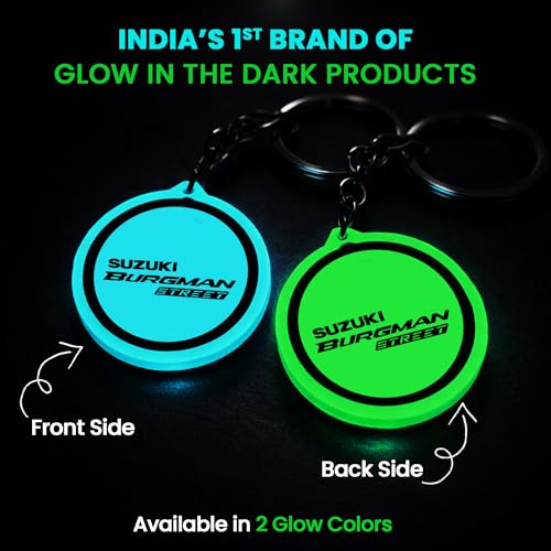 Image of Mi Glow Store Glow in Dark Keychain for Bike Men | Gift for Man | Bike Accessories | Charges in Light Glows in Dark | Key chain for Bike