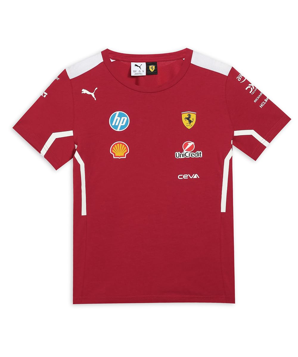 PUMA Scuderia Ferrari F1 Maglietta Squadra Bambino 2025 - Rosso