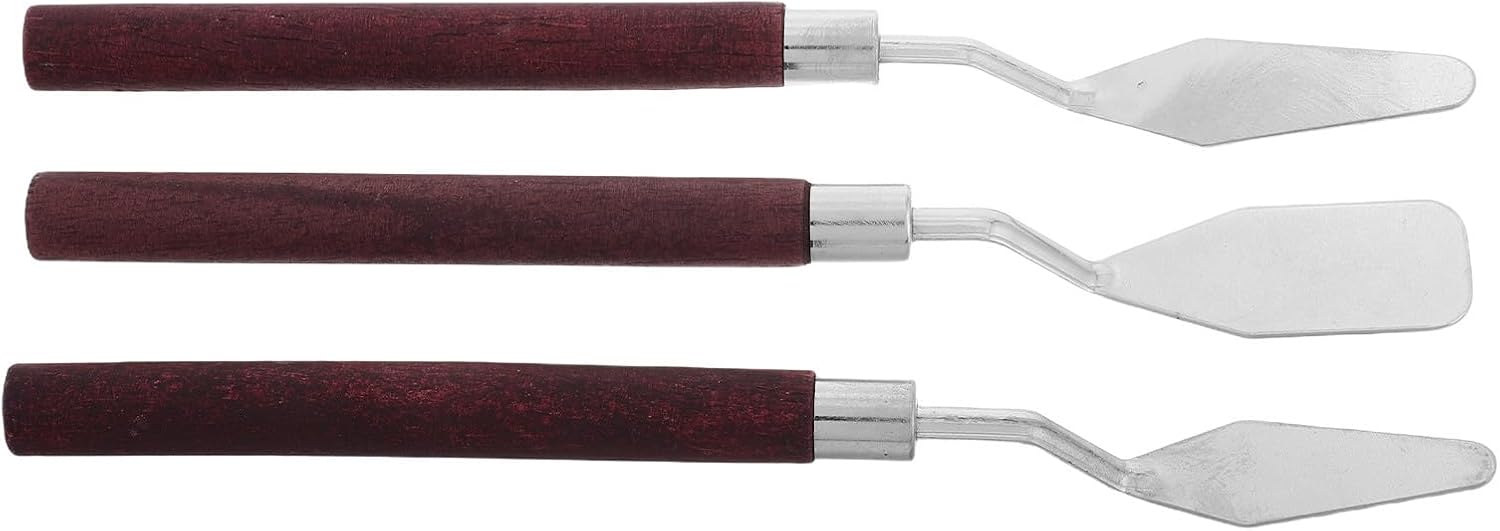 GALPADA 3pcs Painting Scrapers Set Palette Knives for Artists Acrylic and Oil Paint Mixing Tools Artistic Paint Scraper Knives Suitable for Textured Painting Learning
