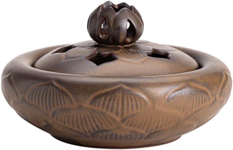 Incense Holder Lotus Plate Incense Burner Antique Ceramic Incense Holder Sandalwood Censer Holder for Home Office Teahouse Incense Meditation Zen Incense Burner