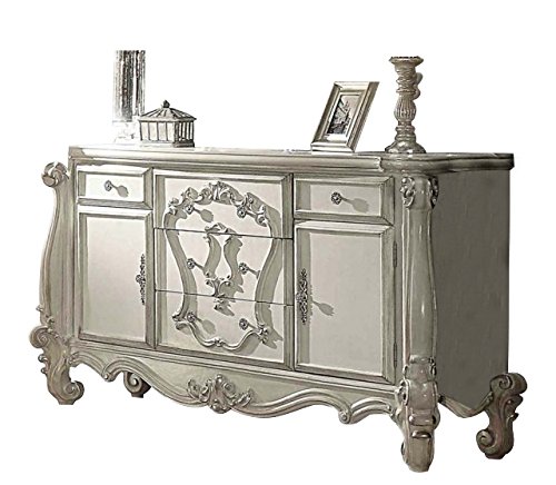 Amazon.com: Acme Versailles Bedroom Set with Queen Bed, Nightstand