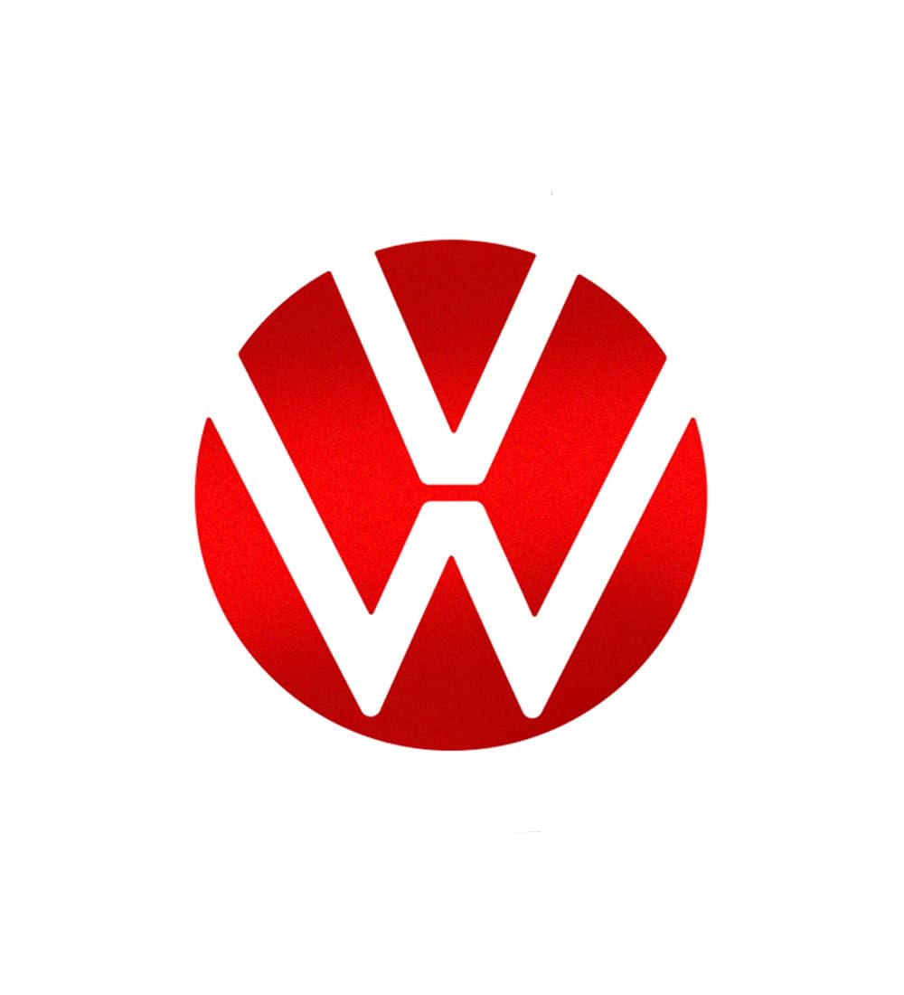 IPG Decal Made for VW 2021 Passat Polo Tiguan Golf Rear/Front Emblem Logo Decals Stickers Set (4 Units) (Reflective Red)