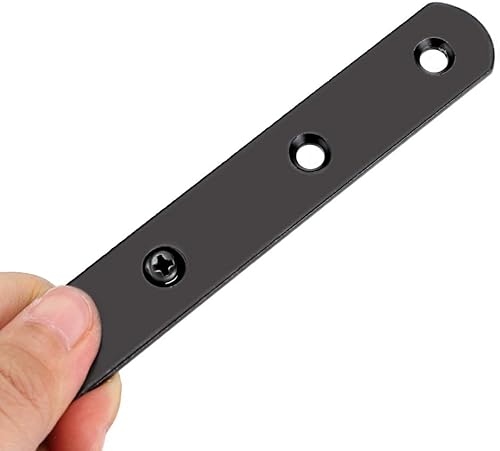 Miniatura 17 de Sumnacon 8 placas planas de acero inoxidable – Placa de reparación resistente de 4 pulgadas, soportes de esquina recta, conectores de reparación