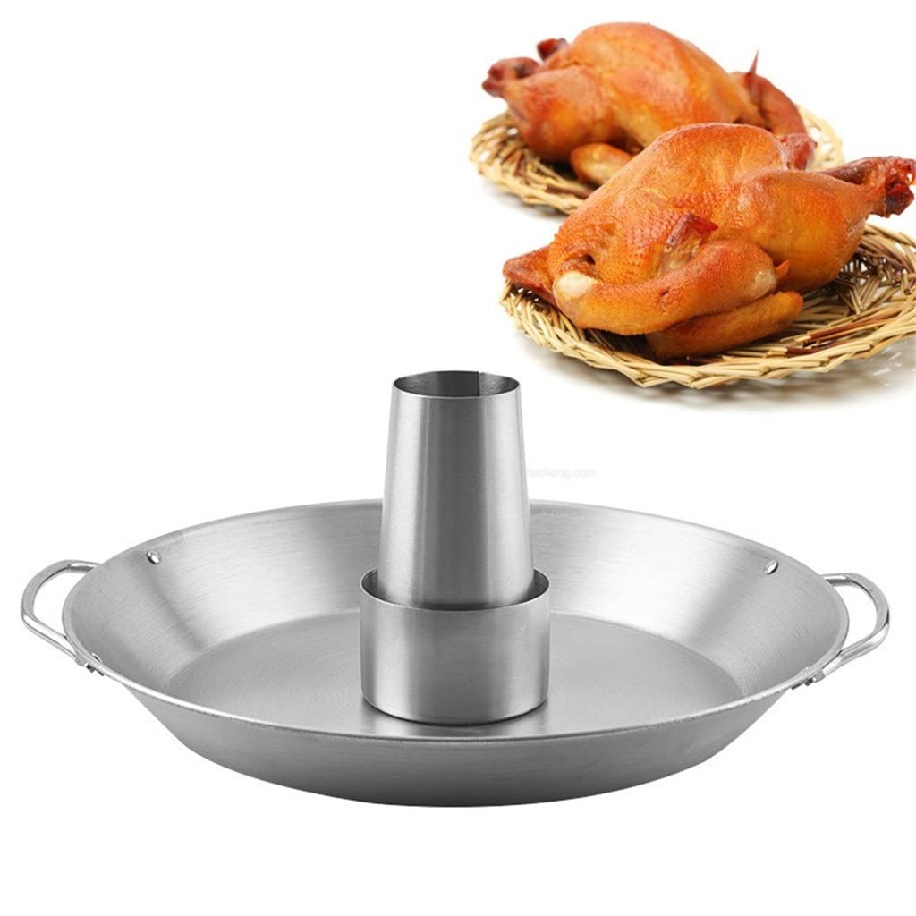 ADITAM KANBUN Barbacoa Asar Sartenes para Hornear Asador de Pollo Antiadherente Estante con tazón Pavo Hornear Barbacoa Accesorios Herramientas Double The Comfort