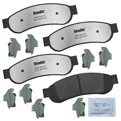 Image of Bendix Fleet Metlok MKD1334FM Semi-Metallic Rear Brake Pads for Ford F-250 Super Duty 2012-2008, F-350 2012-2011, F-350 Super Duty 2012-2005, F-450 Super Duty 2012-2011, Lobo 2008-2006