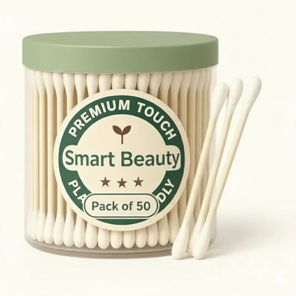 Smart Beauty Premium Touch Cotton Swabs Cotton Ear Buds for Makeup Hygiene Baby Care First Aid Personal Grooming Travel Friendly Plastic Box. (50 Stick)-image-23
