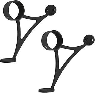 Top Hardware Two-Pack, Stainless Steel 316 Grade Bar & Floor Mount Combination Foot Rail Bracket for 2