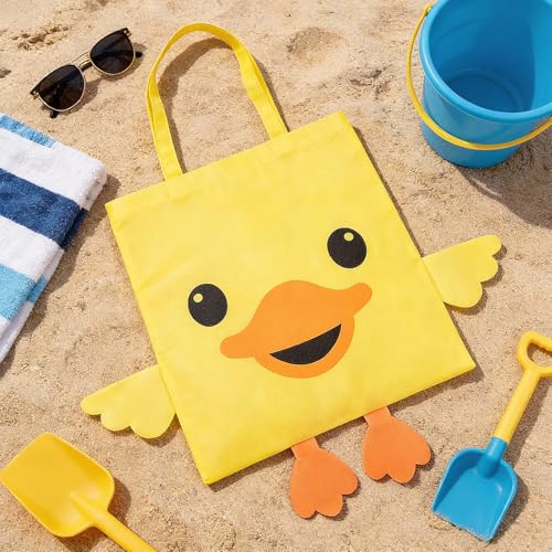 Bolsas Tote Grand Large Pato Amarillo 15x17 Pulgadas Pack 12 miniatura 3