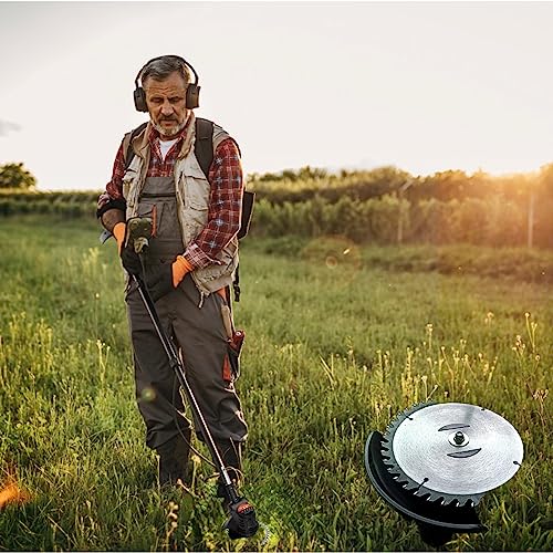 Tenbor 8 Pack Grass Trimmer Blade Heads Replacements, Cordless Electric Lawn Mower Cutter Weed Eater Blades Heads 40 Teeth Blade & 2Pcs Stainless Steel Blade & 5Pcs Plastic Blades #TOP4