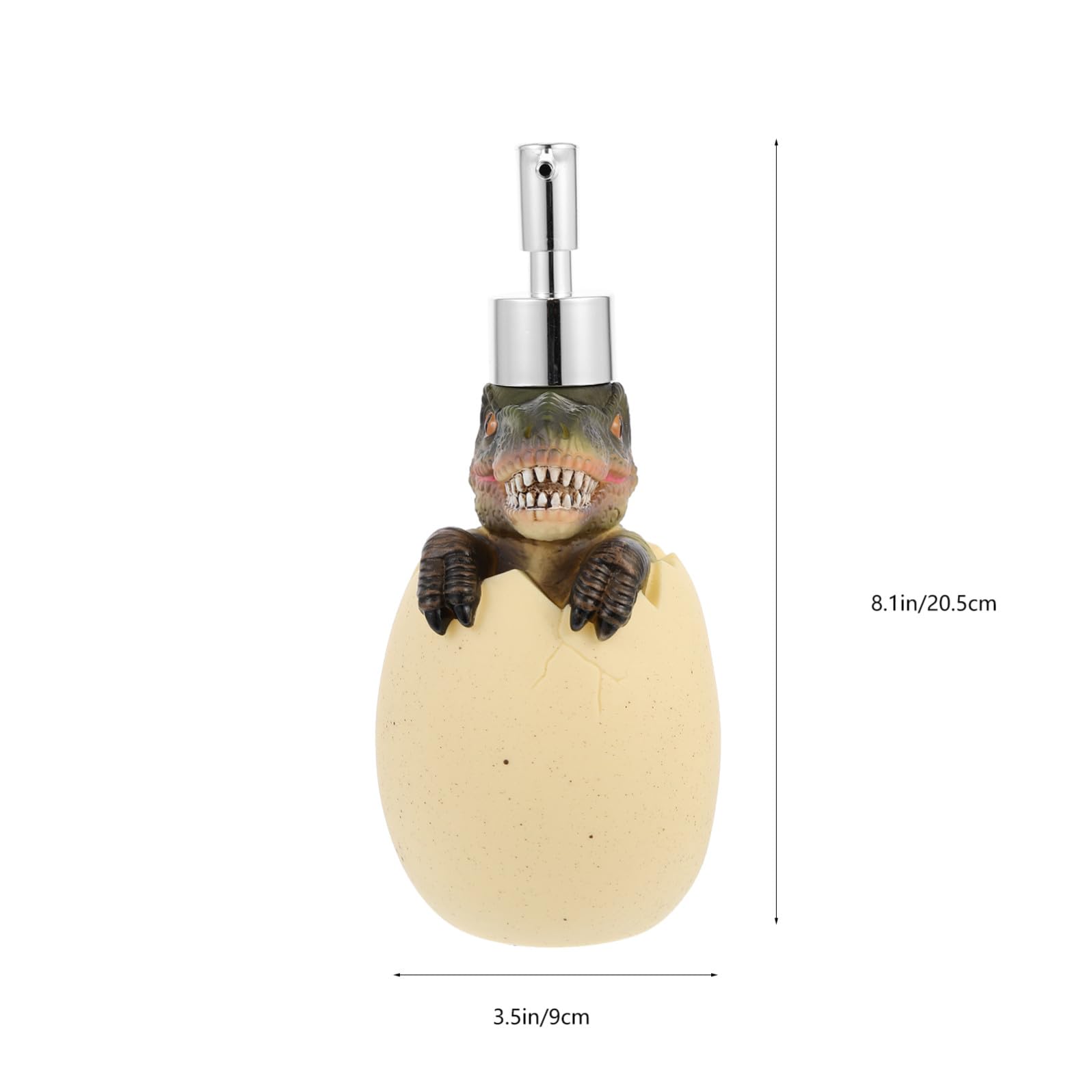 SHINEOFI Botella Dispensadora de Loción Bomba de 560 Ml, Diseño Dinosaurio Rompe Cáscara, Dispensador de Jabón y Champú Recargable para Baño y Viaje, Envase Prensa Antideslizante
