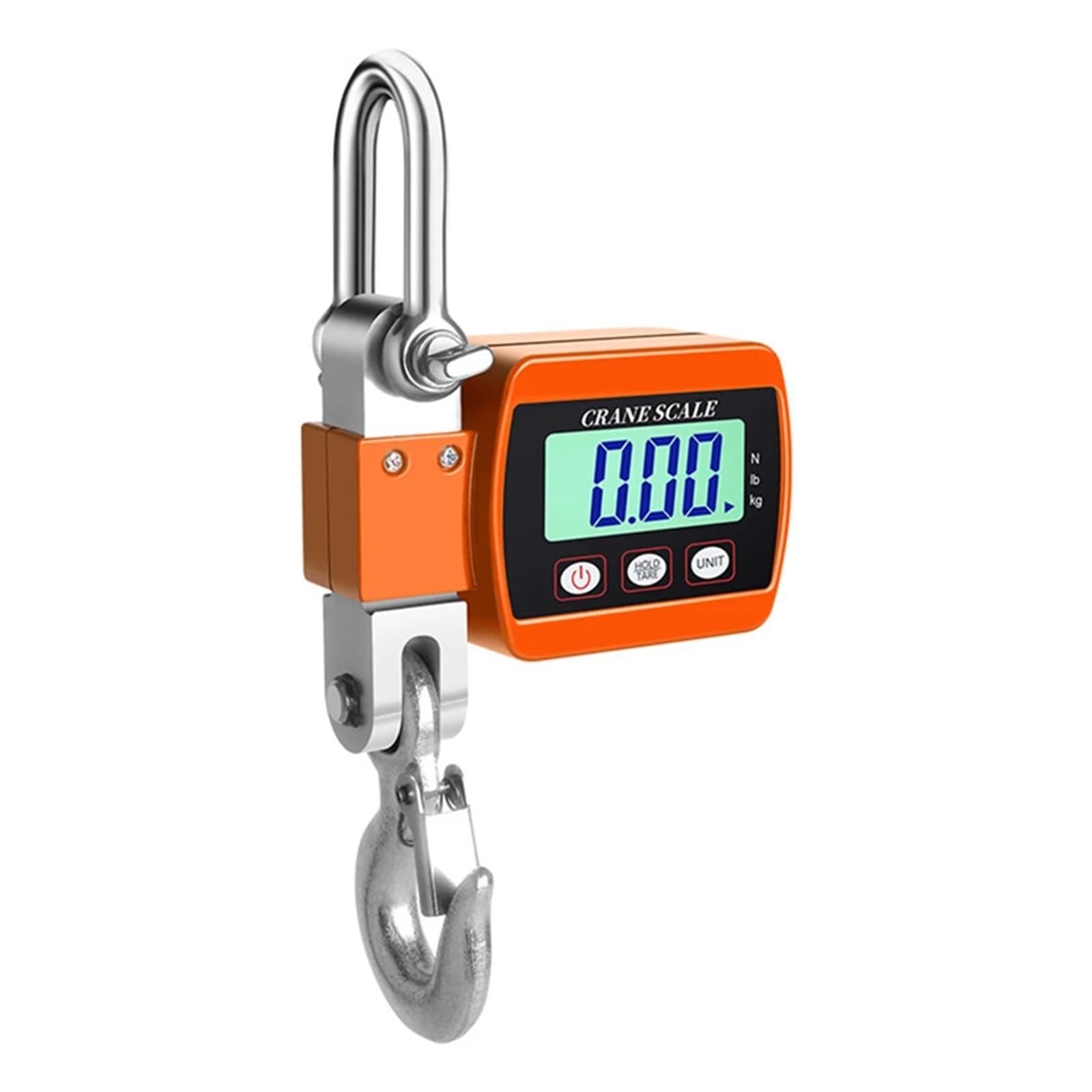 Gqnblvhzupdm Oranje Crane Scale, 300Kg/500Kg Digital Crane Scale Portable Hanging Heavy Duty Lcd Backlight Industrial Hook Scales Unit Chan