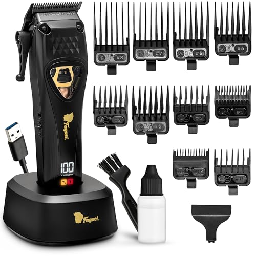 Fagaci Tagliacapelli Uomo Professionale Con Lame DLC & Motore High Torque, Potente Motore Vector Macchinetta Capelli, Taglia Capelli per Uomo Con Velocità 12.000 RPM, Tagliacapelli Professionale