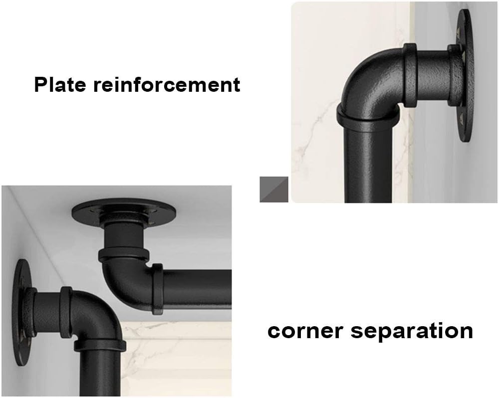 Stair Rods Handrails for Indoor Stairs, Assistive Grab Bar for Outdoor Steps Wall Mounted, Rail Handrail Brackets with Installation Kit for Staircases Exterior (50~600cm)