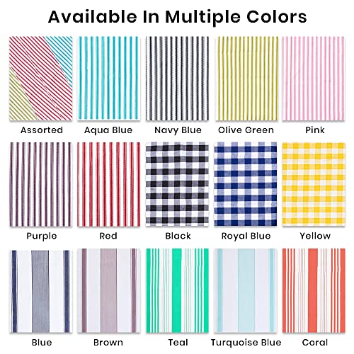 Candy Cottons Set Of 6 Kitchen Dish Towels, 100% Cotton Kitchen Towels, With Hanging Loop, Dishcloth Sets For Washing & Drying Dishes, Tea Towels & Hand Towels 18X28, Gingham Check, Black #TOP5