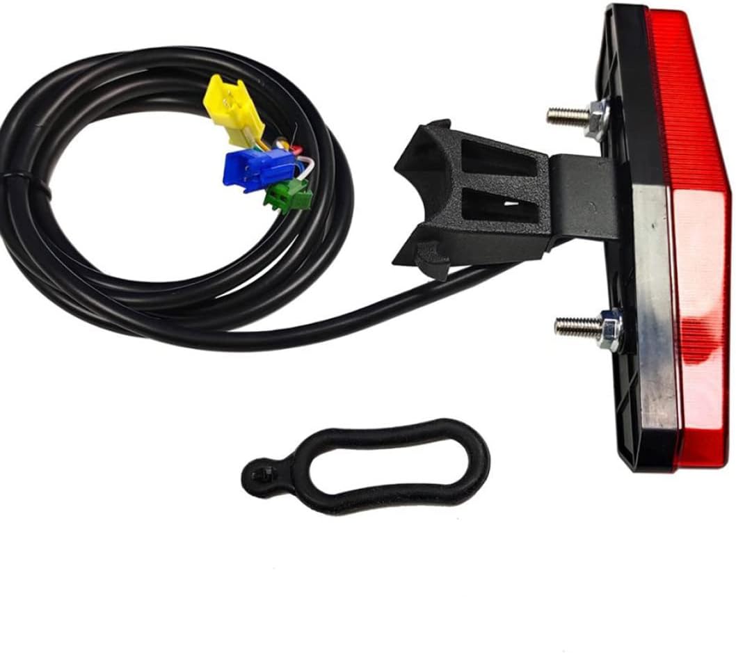 E-Bike Headlight Taillight Set, Electric Front and Rear Lights with Horn, Bike Safety Light for Night Riding Black