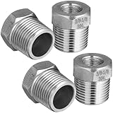 Anneome 4 Stück Teiliges Edelstahl Wasseranschluss Adapter mit Gewinde Präzise Maße Robustes Gartenschlauch Verbinder Küchen Wohnmobilinstallation Langlebige Versorgungsschlauch