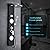 ROVOGO Stainless Steel Rainfall Shower Panel Tower System, 9-inch Overhead Shower + 2 Body Massage Sprays + 3-Mode Handheld, Multi-Function Shower Column with Temperature Display, Black