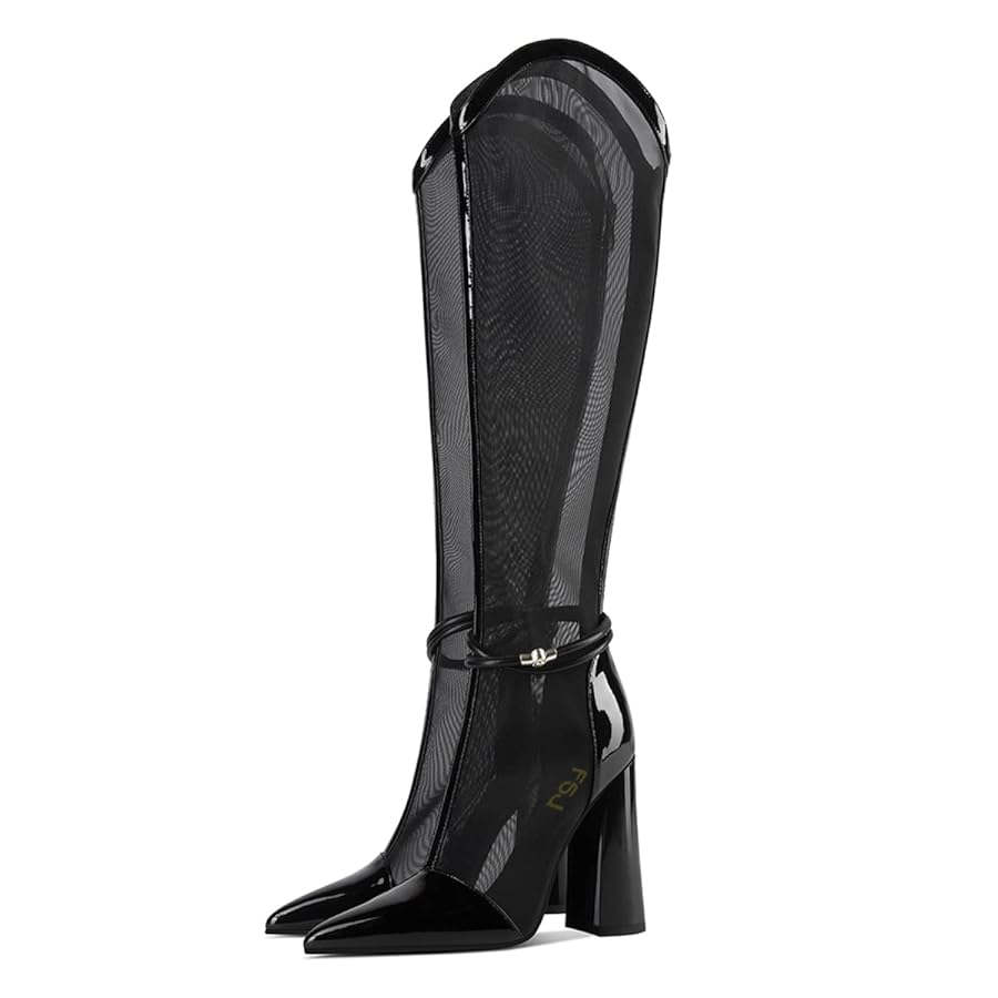 Amazon.com | FSJ Women Elegant Pointed Toe Chunky High Heel