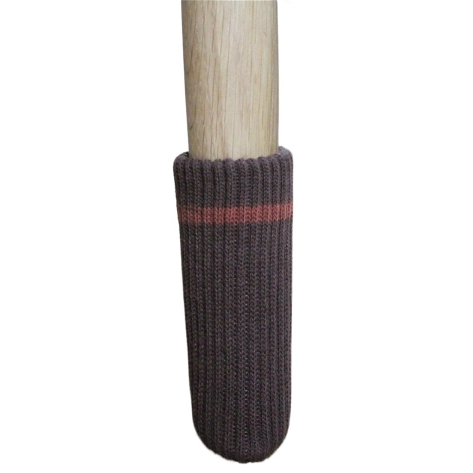 Knitted Table And Chair Leg Covers 8Pcs Knitted Chair Leg Socks Furniture Table Feet Leg Floor Protectors Covers Floor Protection Pads Moving Noise Reduction 4 * 11(Red coffee)