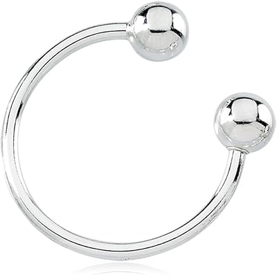 Black Bow Jewelry Sterling Silver Round Key Chain