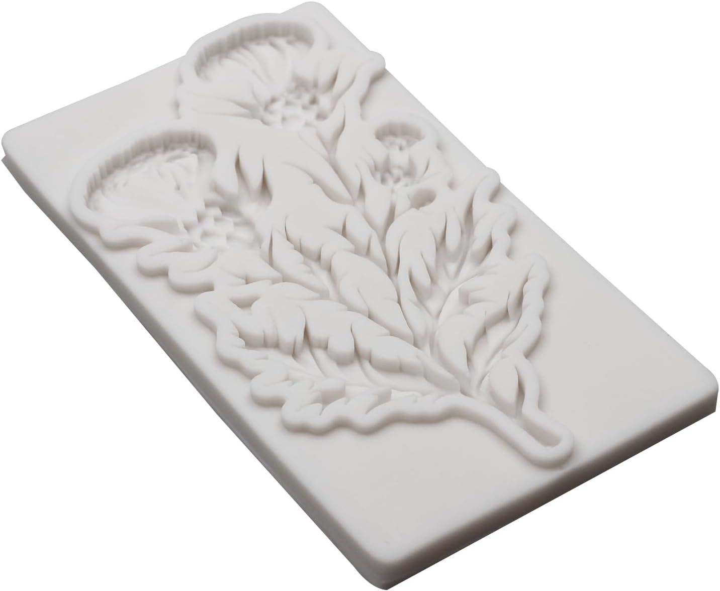 Thistle Flower Silicone Mold Flower Fondant Molds for Cupcake Toppers Gum Paste Chocolate Candy Gummy Resin Polymer Clay Crafting and Baking