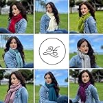 Humble Hilo Soft Wool Scarf or Shawl, Large Scarf for Women and Men Men and Womens Scarf Winter Wrap Pashmina 74 x 27 - Image 5