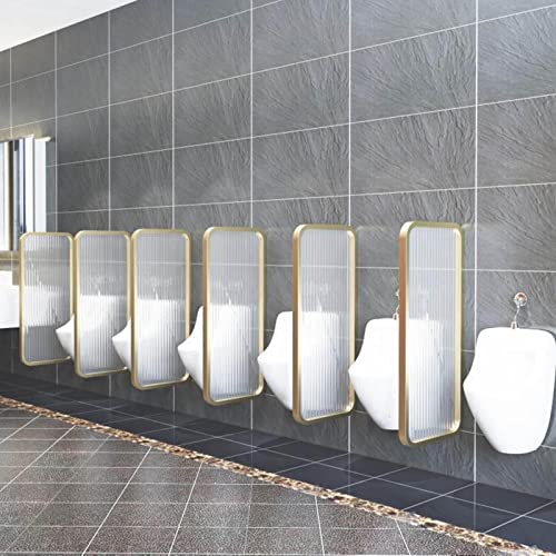 Mampara de urinario con cristal y forja para baño público 7