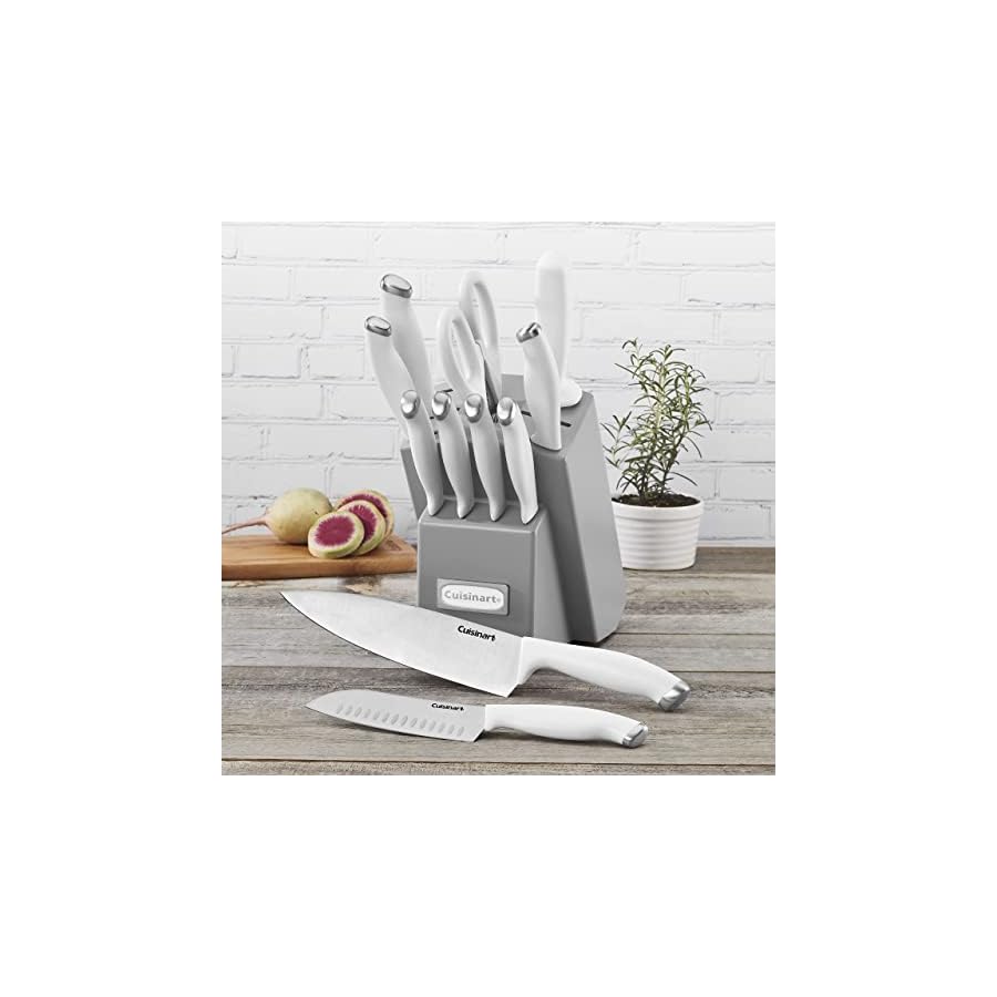 Cuisinart-C77SSW-12PG-Color-Pro-Collection-12-Piece-Knife-Block-Set-White-with-Grey-Block Cuisinart C77SSW-12PG Color Pro Collection 12 Piece Knife Block Set, White with Grey Block