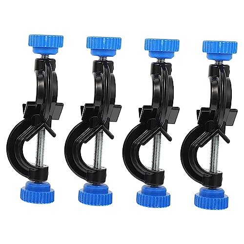 KICHOUSE 4pcs Stand Accessories Test Tube Clamp Holder Lab Stand Clamp Labs Stand Clamp Holder Boss Head Clip Boss Head Clamp Clamp Lab Clamp Labs Supplies Black Clips Aluminum