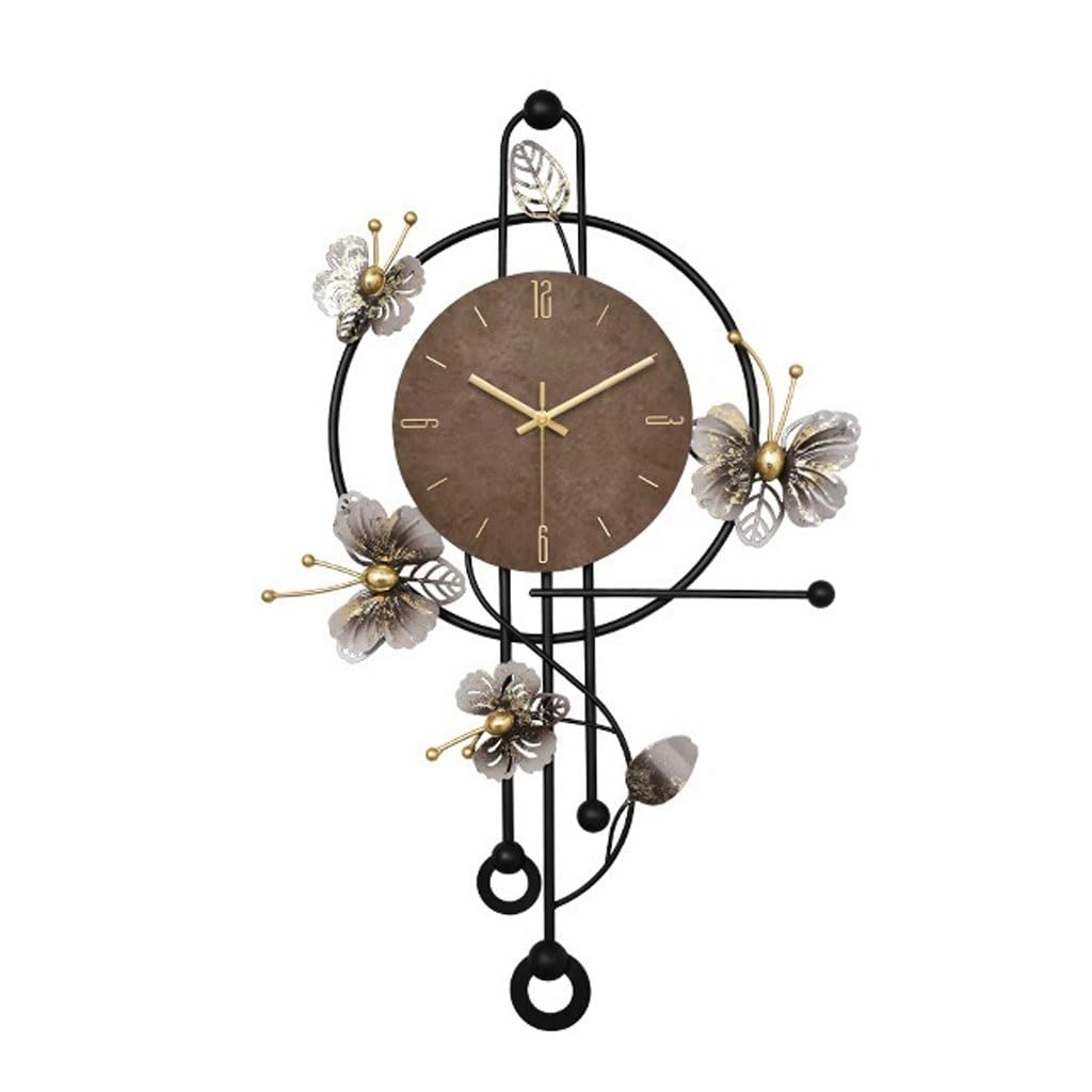 EINES Silent Decorative Wall Clock Household Wall Clock Wall-mounted Living Room Background Wall Hanging Watch Silent Creative Clock Easy to Read