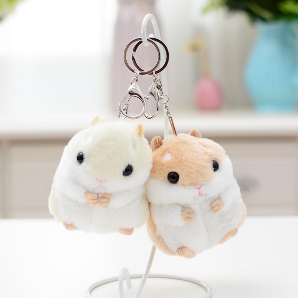 Hamster Keychain, Khaki, Decorative Charm for Wallet, Backpack, Handbag, Automotive Keys - Image 7