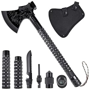 Japaknives JKL-axeset Survival Campingaxt 10 in 1