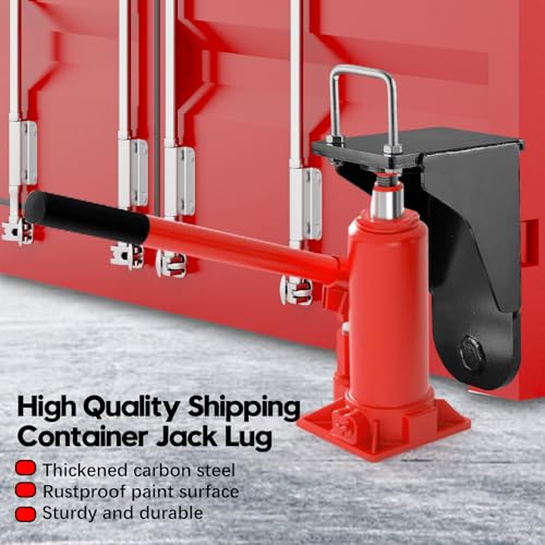 AvmrLc 3rd Generation Shipping Container Jack Lug, Heavy Duty Container Jack Lug Leveler with U-Shaped Handle and Limiter, Shipping Container Jack Lifter for Shipping Industry, Warehouse Management
