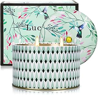 JMEXSUSS Scented Candles Gifts for Women, White Tea Large Scented Candle Set,14.1 Oz Soy Wax Candles Aromatherapy, Candles for Home Scented,50-65 Long Burning Hours