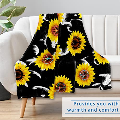 Couverture chaude de lit de qualité supérieure imprimé tournesol - 7
