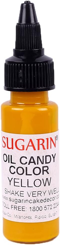 SUGARIN Oil Candy Color for White Chocolate & Oil Based Products | Yellow | 30ml