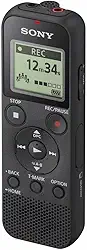 Sony Gravador de voz digital mono ICD-PX370 com gravador de voz USB embutido, preto