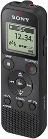 Sony Gravador de voz digital mono ICD-PX370 com gravador de voz USB embutido, preto