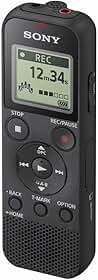 Sony Gravador de voz digital mono ICD-PX370 com gravador de voz USB embutido, preto