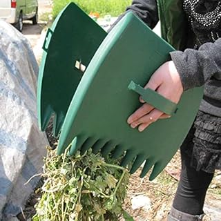 Fiacvrs Leaves Grabber, 2 Pcs Handheld Garden Yard Leaf Grabber Leaf Collector Grabs Grass Grabbers with Leaf Claws Leaf Hand Rake for Garden Leaf Rubbish Grass Collecting Removal(Green)