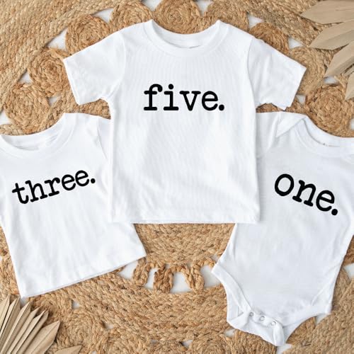 Customizable Age Birthday Shirts | 1-15 Year Old Boys and Girls Birthday Shirt | Birthday Outfit Gifts For Toddler, Kids and Teenagers3