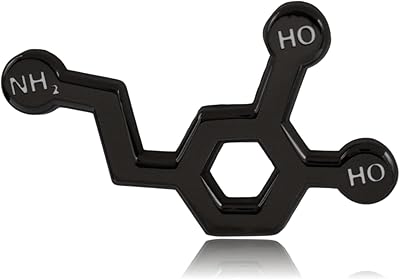 Clayton Jewelry Labs Dopamine Molecule Metal Pin (Black)