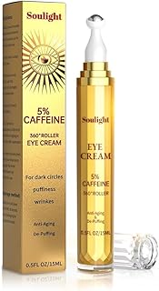 Sponsored Ad - Soulight 5% Caffeine Eye Serum Anti Aging, Eye Cream Reduce Dark Circles, Puffiness, Fine Lines, Wrinkles, ...